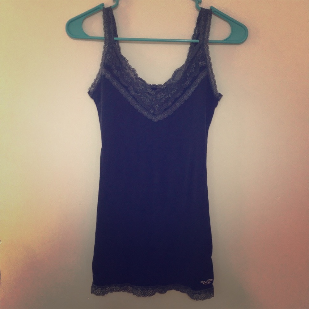 Hollister Women’s Lace Trim Ribbed Tank Top